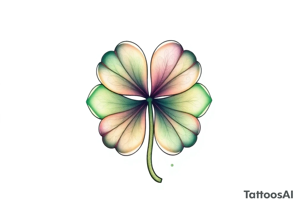 4-leaf clover tattoo idea