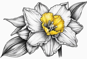 daffodil design tattoo idea