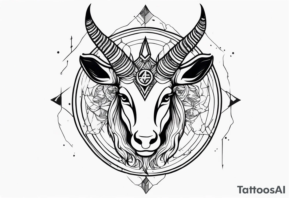 capricorn zodiac symbol tattoo idea