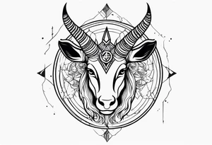 capricorn zodiac symbol tattoo idea