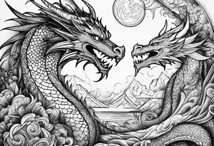 Dragon science tattoo idea