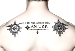 YOU ARE GREATER THAN URR HIGHS AND LOWSV THROUGH SYMBOLS tattoo idea
