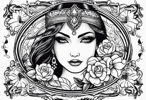 show me beautiful text box tattoo idea