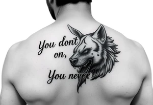 you dont know if you never try, napis w stylu gotyckim tattoo idea