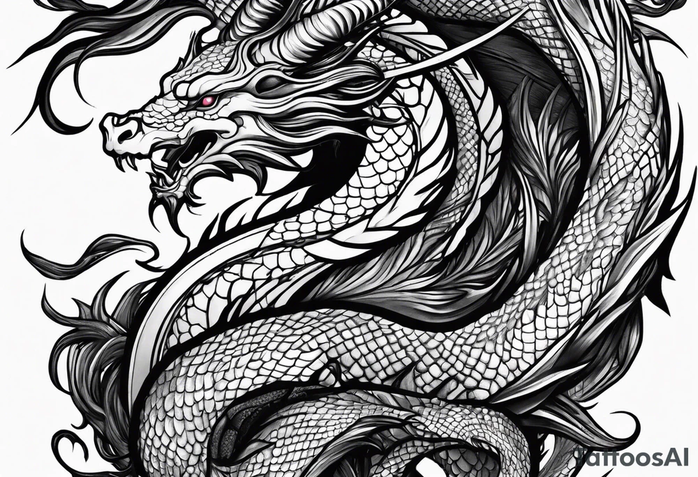 Capricorn dragon tattoo idea