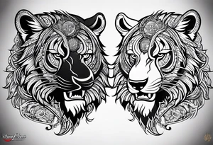 bearpaw half sleeve tattoo idea