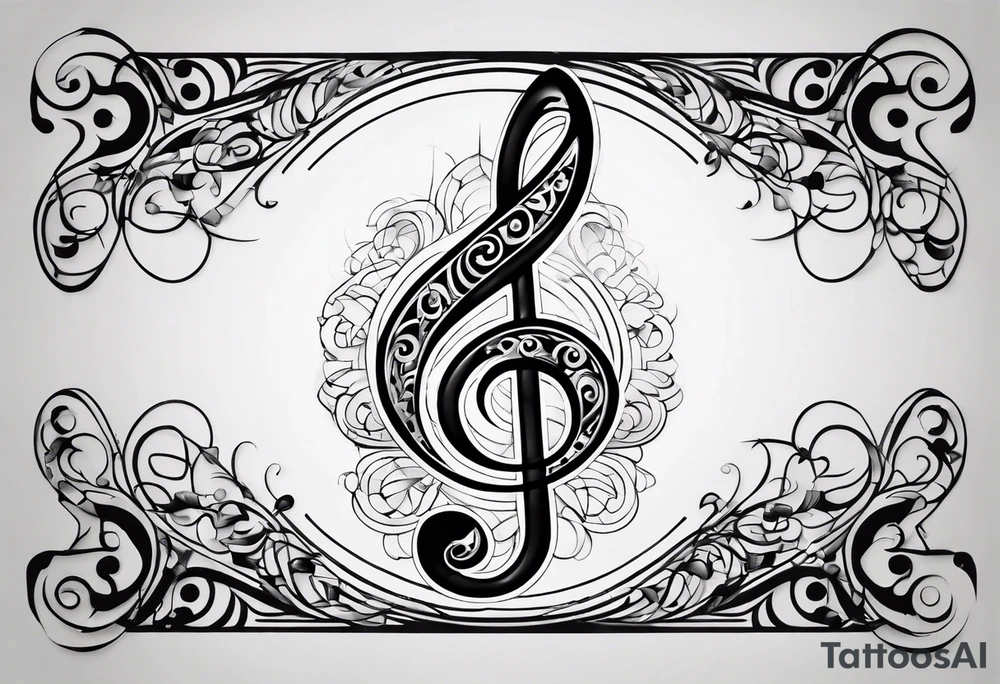 bass clef tattoo idea