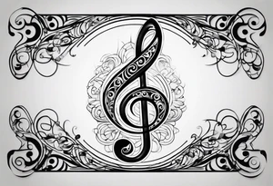 bass clef tattoo idea
