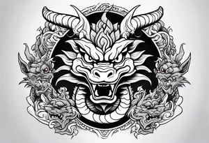 Shenron from Dragon Ball Z traditional tattoo tattoo idea