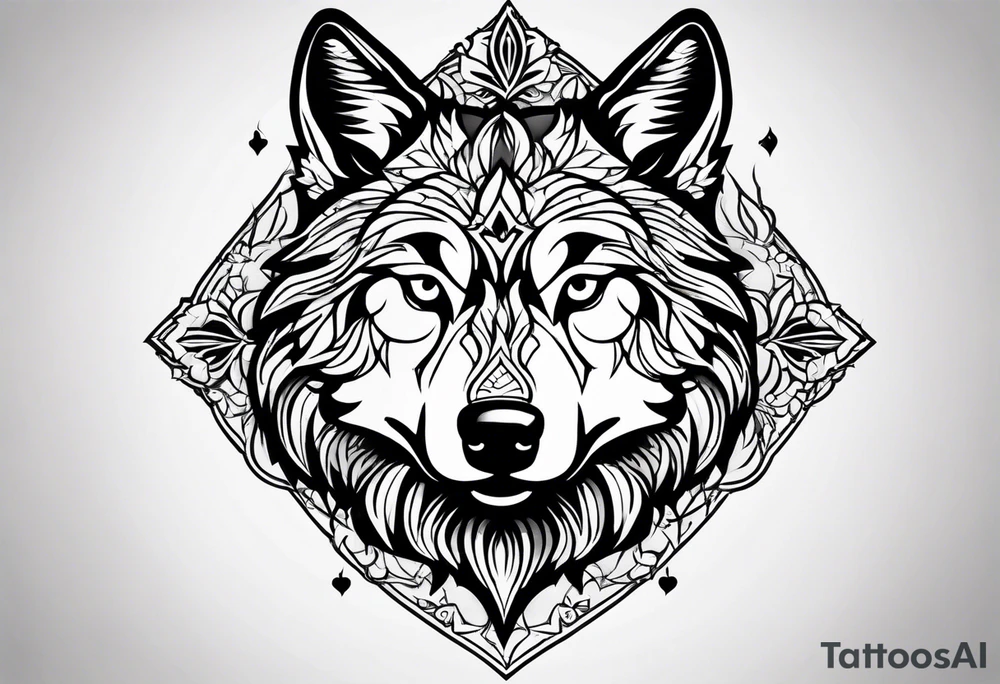 Wolf paw print tattoo idea