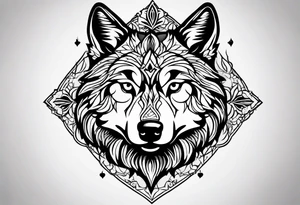 Wolf paw print tattoo idea