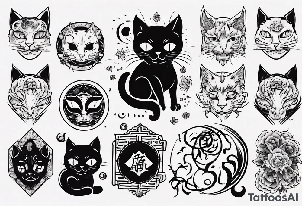 a black cat tattoo idea