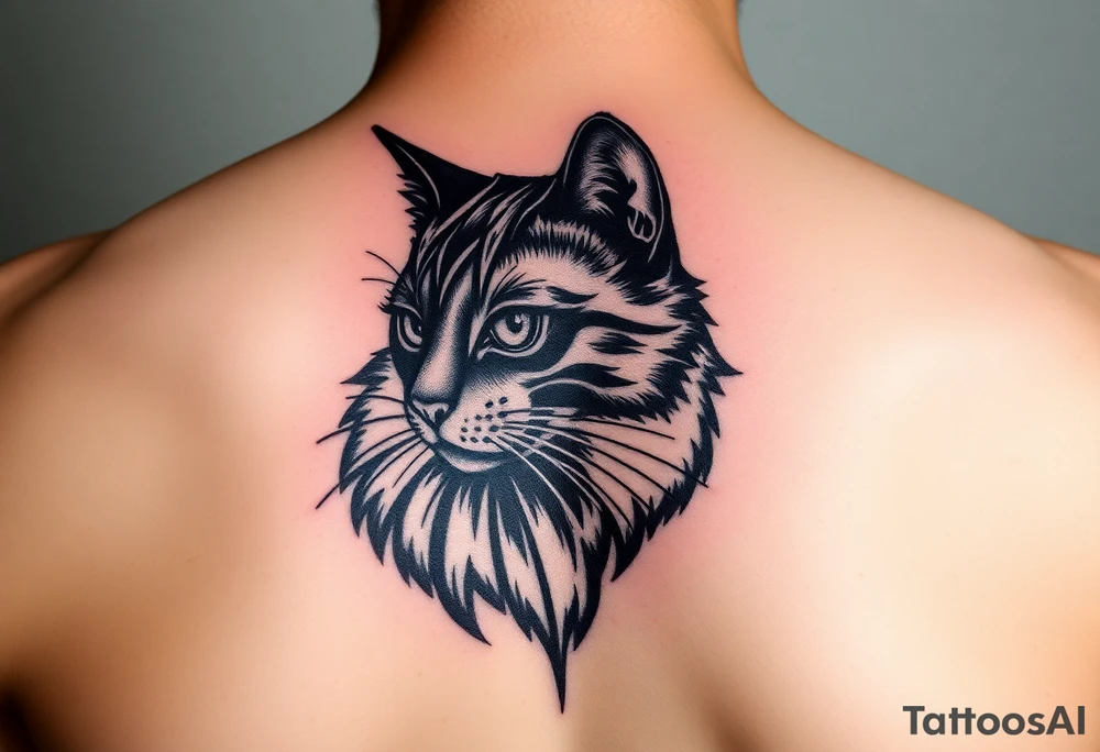 black cat tattoo idea