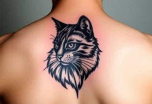 black cat tattoo idea