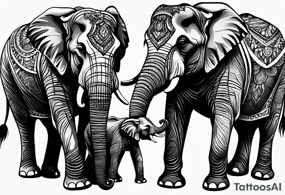 Elephant Family tattoo idea