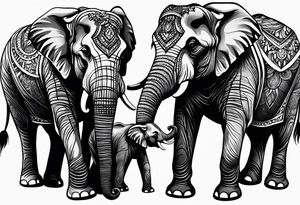 Elephant Family tattoo idea