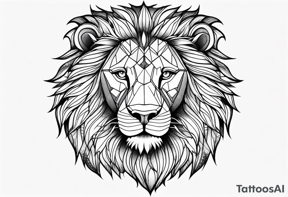 a majestic lion tattoo idea