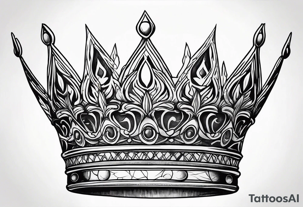 golden crown tattoo idea