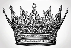 golden crown tattoo idea