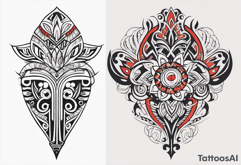 Maori back and neck tattoo design tattoo idea