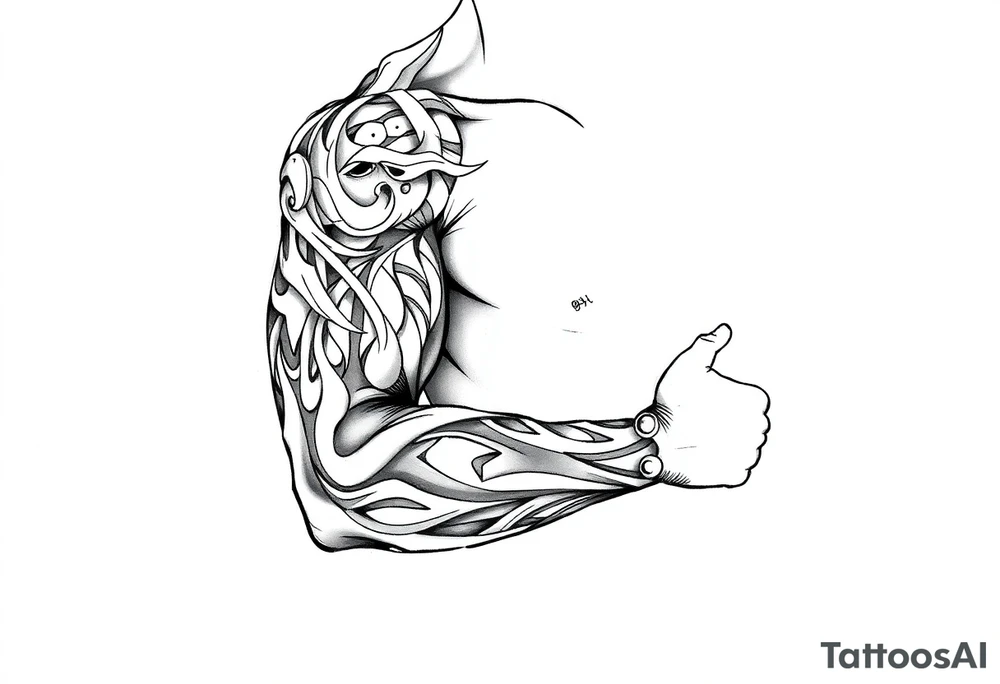 Tribal Sicilian sleeve tattoo idea