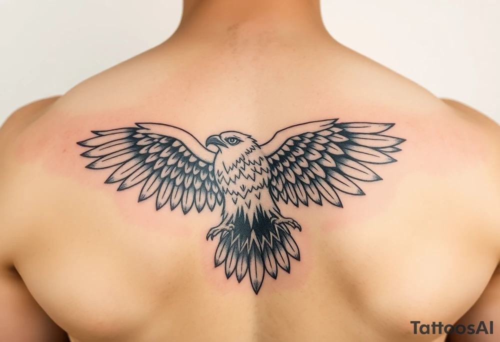 Indigenous eagle tattoo idea