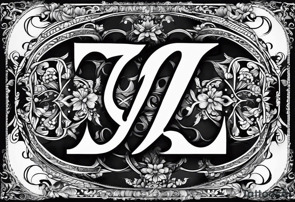 Just a plain Infinity symbol with a capital letter B in the center, a capital letter J in the left side, and a capital letter J in the right side tattoo idea
