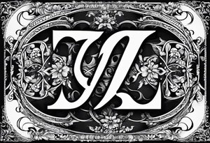 Just a plain Infinity symbol with a capital letter B in the center, a capital letter J in the left side, and a capital letter J in the right side tattoo idea