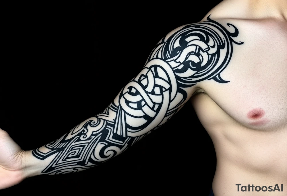 tibetan endless knot tattoo idea