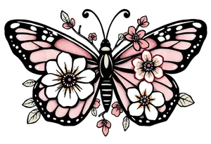 Flowers butterfly, mississippi, tattoo idea