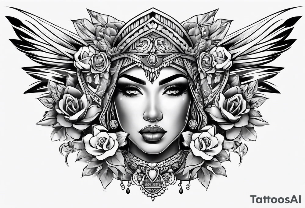 chicano style arm tattoo tattoo idea