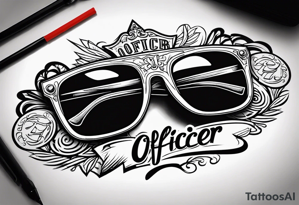 sunglasses Officer tattoo idea