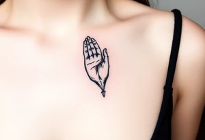 blackwork hand tattoo idea