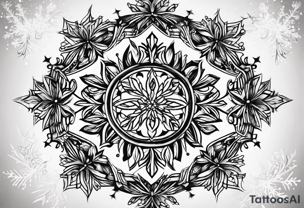 snow flakes tattoo idea