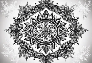snow flakes tattoo idea
