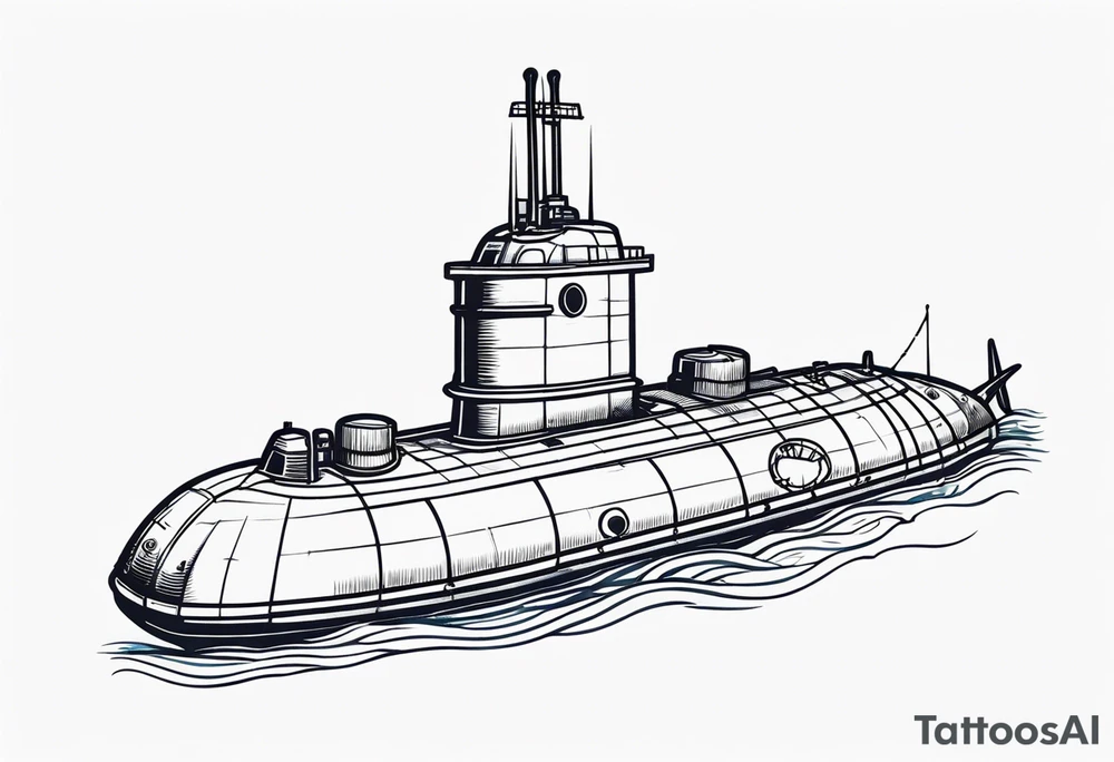 US NAVY SUBMARINE modern tattoo idea