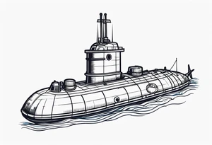 US NAVY SUBMARINE modern tattoo idea