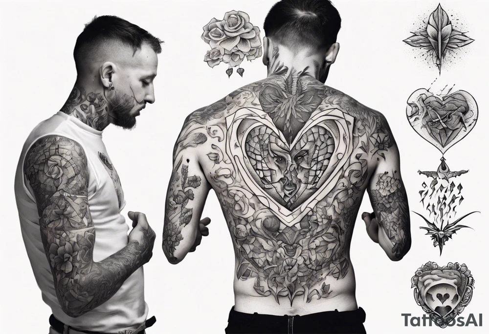 man getting a tattoo on his heart tattoo idea