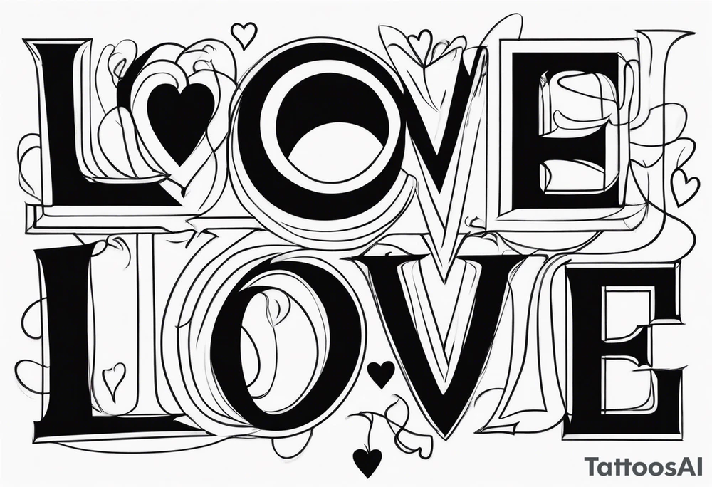 love text tattoo idea