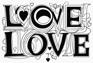 love text tattoo idea