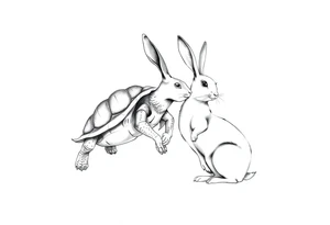 Tortoise and hare tattoo idea