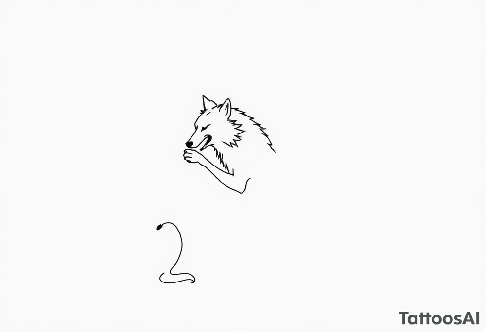 Big bad wolf huffing puffing and blowing a brick house down tattoo idea Big bad wolf huffing puffing and blowing a brick house down tattoo idea