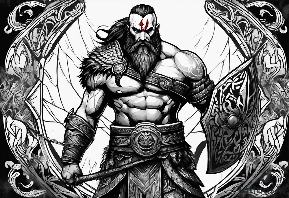 Mimir from God of War Game tattoo idea