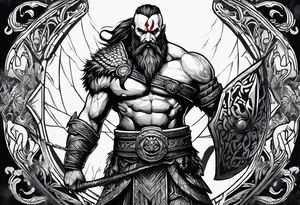 Mimir from God of War Game tattoo idea