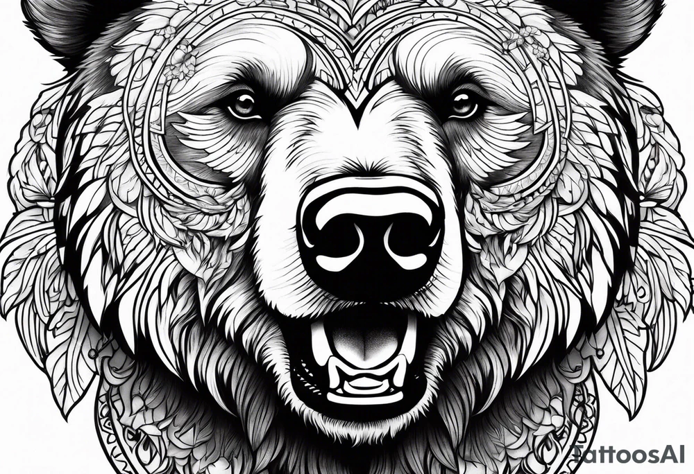Dancing bear tattoo idea