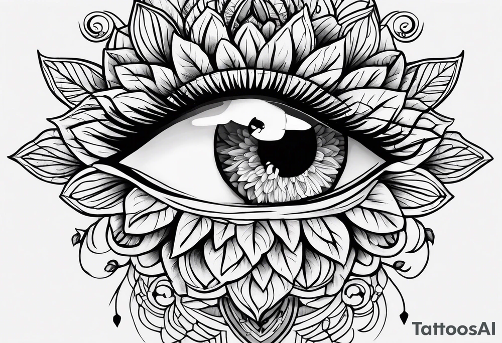 I want , Roman numbers, flowers, an eye, tattoo idea