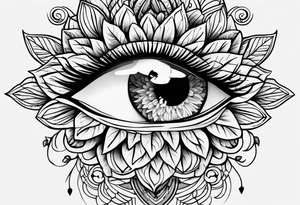 I want , Roman numbers, flowers, an eye, tattoo idea