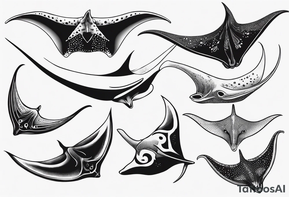 Manta ray tattoo idea