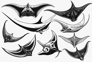 Manta ray tattoo idea