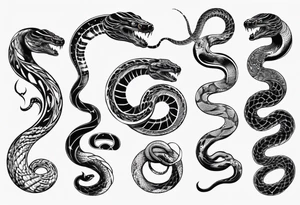Mystical snake tattoo idea